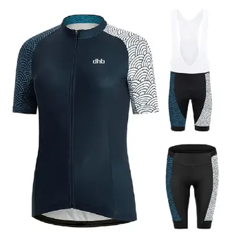 

2020 New DHB Quick-drying and breathable in summer womans Cycling Jersey Set Triathlon bicycle clothing Ropa Ciclismo