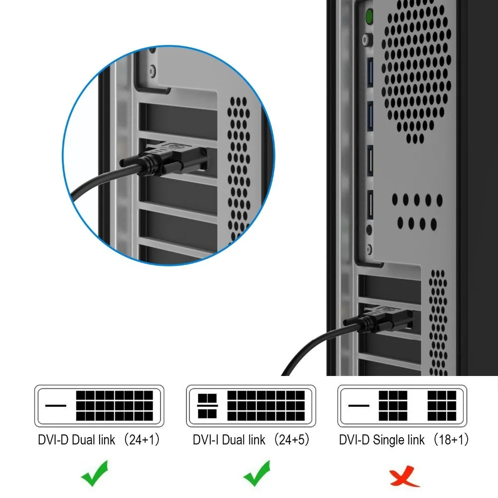 Высокоскоростной кабель DVI 1080p позолоченный штекер папа-папа DVI к DVI 24+ 1 штепсельный Кабель 1,8 м для проектора lcd DVD HDTV xbox