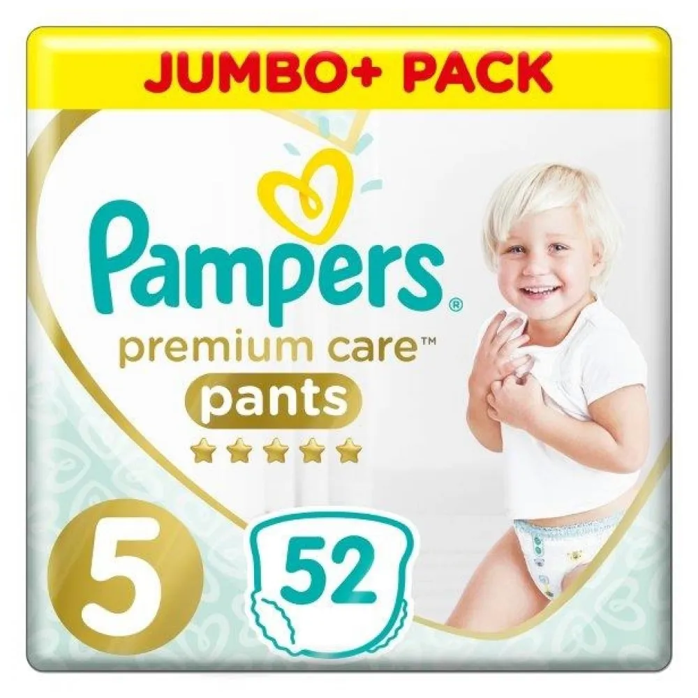 Трусики Pampers Premium Care 12-17 кг, размер 5, 52 шт