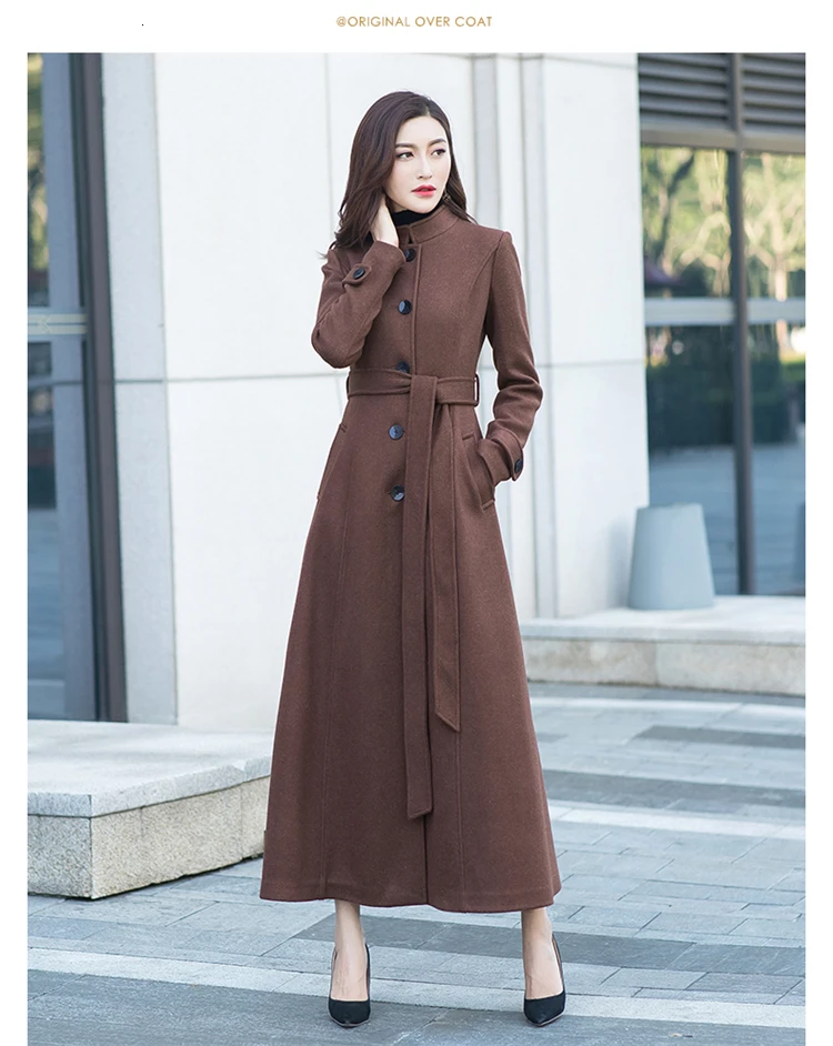 Модное женское пальто, длинное шерстяное пальто, Женское пальто с длинным рукавом, модное пальто-Тренч, S-XXXL