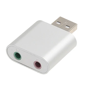 

Aluminum USB External Stereo Sound Adapter for Windows and Mac. Plug and Play No Drivers Needed