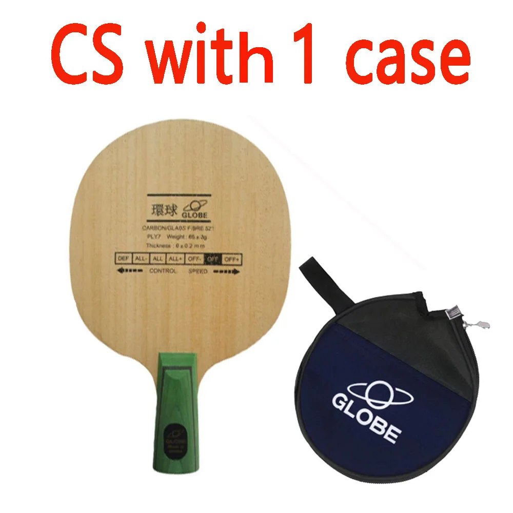 Глобус 521 Настольный теннис лезвия для пинг понг ракетка для настольного тенниса, ракетка для пинг понга теннисные ракетки - Цвет: CS with 1 case