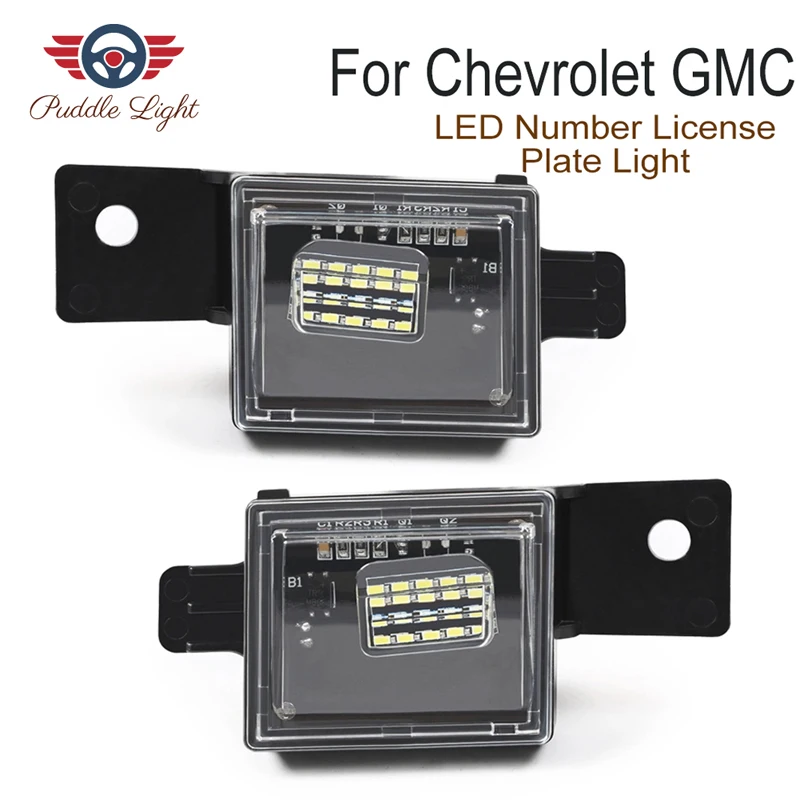 2x 15SMD CAN-bus светодиодный светильник номерного знака для Chevrolet Silverado GMC Sierra 1500 2500HD 3500HD GMC Chevy Canyon