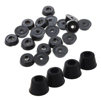 

4 Pcs 20mm x 17mm Furniture Conical Rubber Feet Pad Covers Bumpers & 20 Pcs Conical Shape Furniture Table Chair Leg Tip Foot Pad