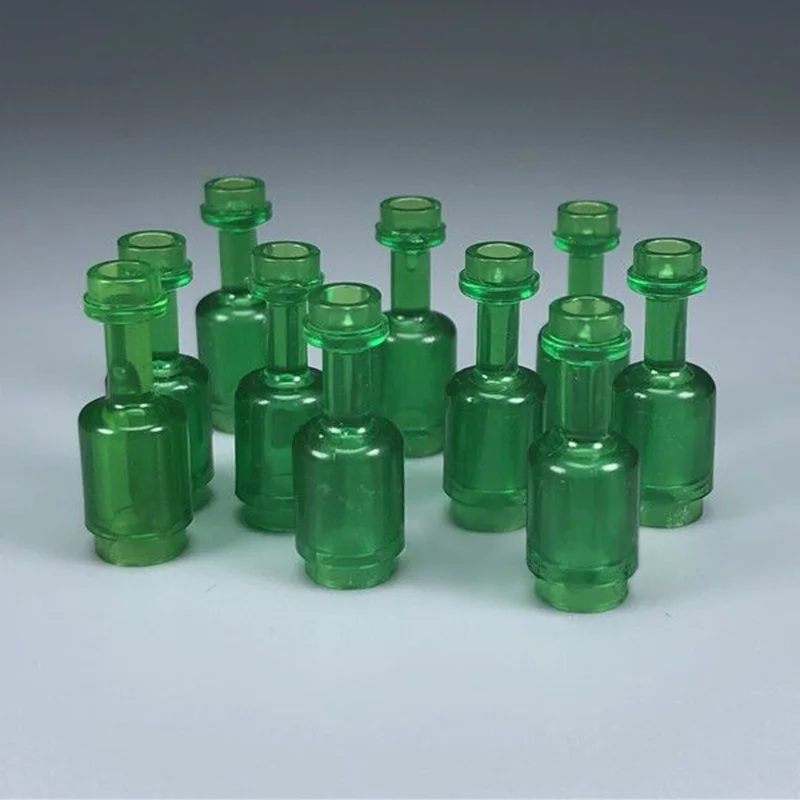 10Pcsset Bottles MOC Figures Accessories Jar Drift Wine Glass Bottle Building Blocks Model Building Bricks Kits DIY Kids Toys (6)