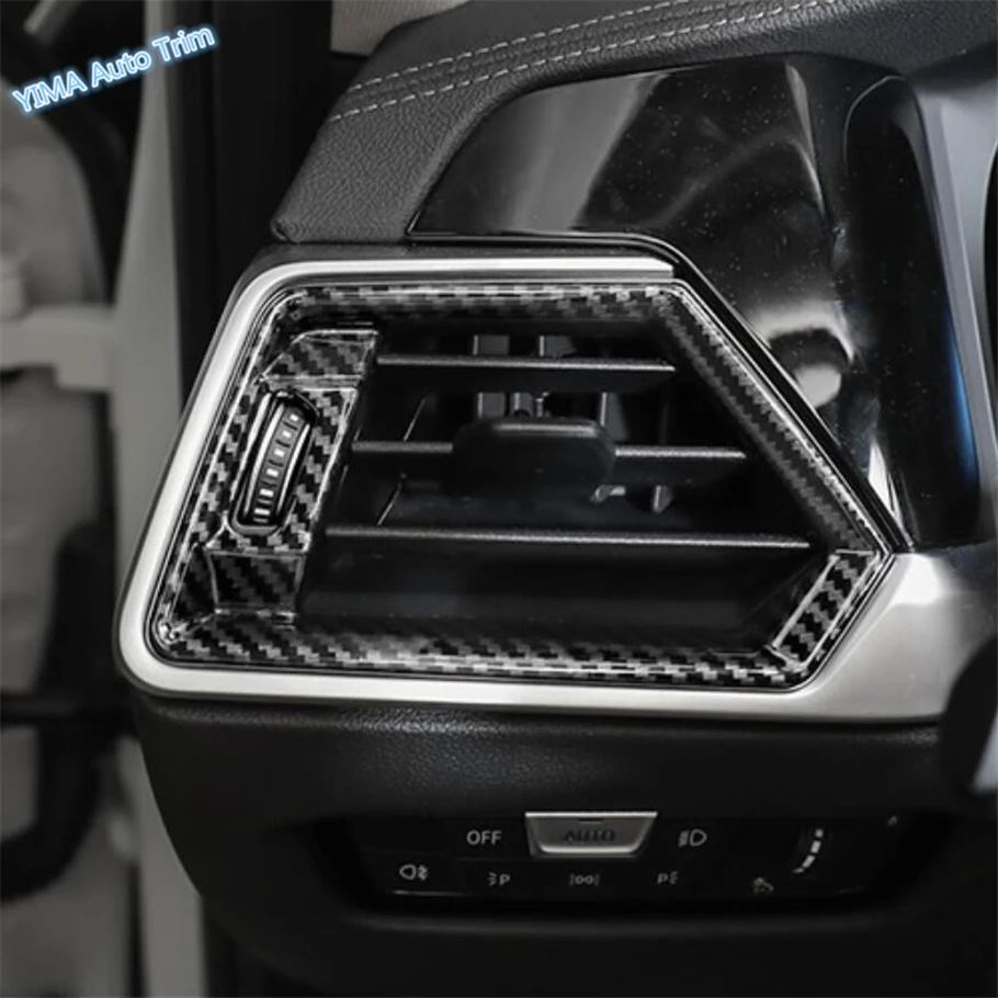 Lapetus Авто Стайлинг кондиционер для приборной панели кондиционер выходное отверстие крышка отделка ABS Подходит для BMW 3 серии G20 /углеродного волокна