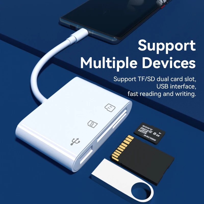 USB Type C Card Reader To SD TF USB Connection Smart Memory Card Reader Adapter For Macbook Cell Phone Samsung Huawei Samsung card reader,sd card reader