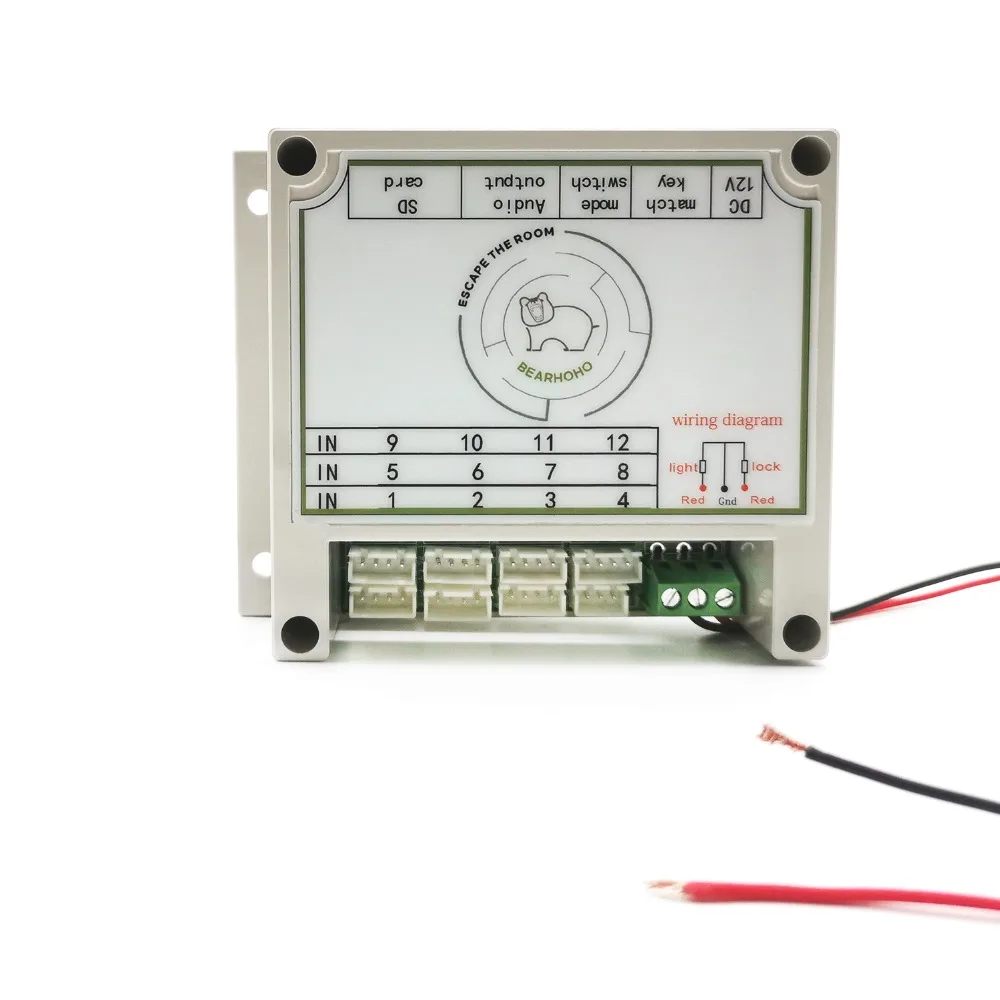 Escape Room Props 5 Different Colors Buttons Mechanism Press It In Order To Control 12V Magnet Lock For Exit Game Owner Player