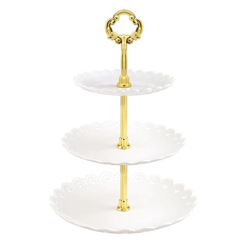 

3 Tiers Glass Cake Stand Afternoon Tea Wedding Plate Party Tableware Display New