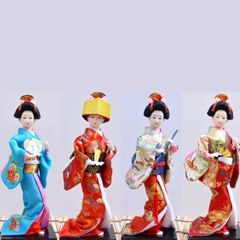 

Oriental Japanese Brocade Kimono Kabuki Doll Geisha Figure Figurine Statuefor Home Room Hotel Desk Cabinets Decor Art Crafts