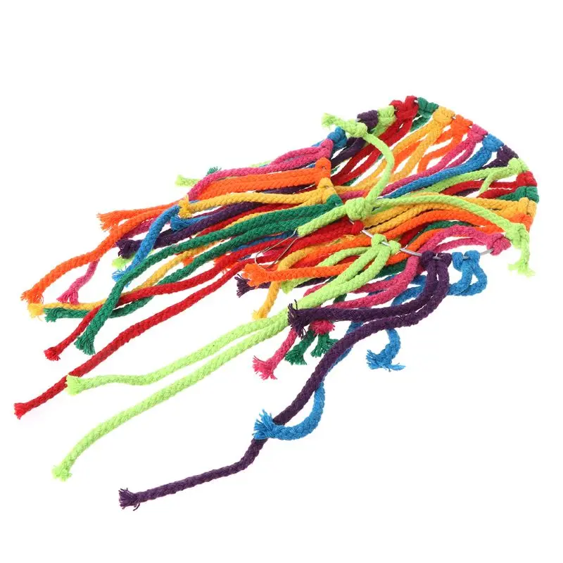 Colorful Parrot Toy Parakeet Bite Pulling Rope Toys Universal Gift Pet Supplies Home Balcony Garden Decoration 090C