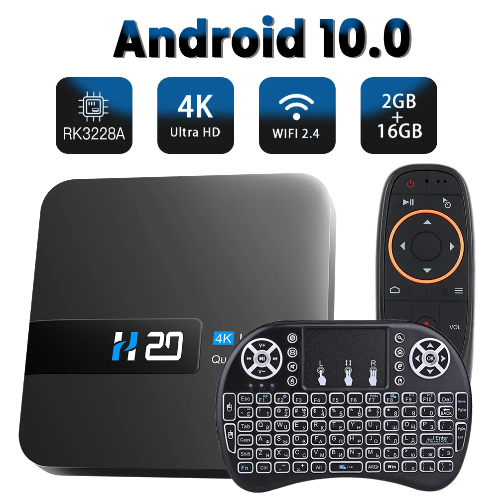ТВ приставка HONGTOP android 10 2 4G Wi Fi + 16 ГБ 4K HD 3D видео H.265|ТВ-приставки и медиаплееры| |
