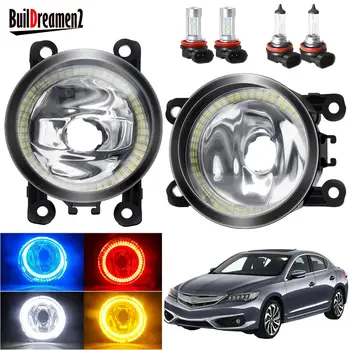 

Angel Eye Fog Light Assembly For Acura ILX 2013 2014 2015 2016 Car Front Bumper Fog Lamp with Halo Ring DRL H11 20W 12V