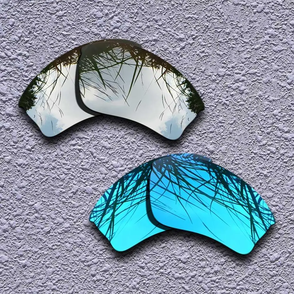 2 Pairs Polarized Replacement Lenses for Oakley Half Jacket XLJ Sunglasses- Multiple Choices - Цвет линз: Silver-Blue