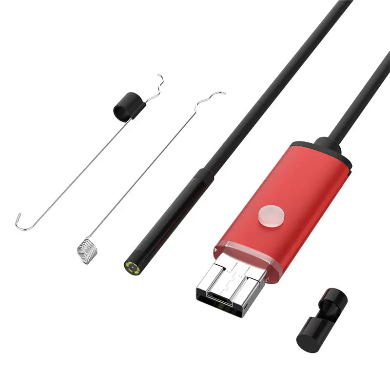 Ranipobo 7 мм 2в1 USB эндоскоп 480P змеиная трубка и Android Бороскоп USB эндоскопическая инспекционная микро камера для ПК смартфона