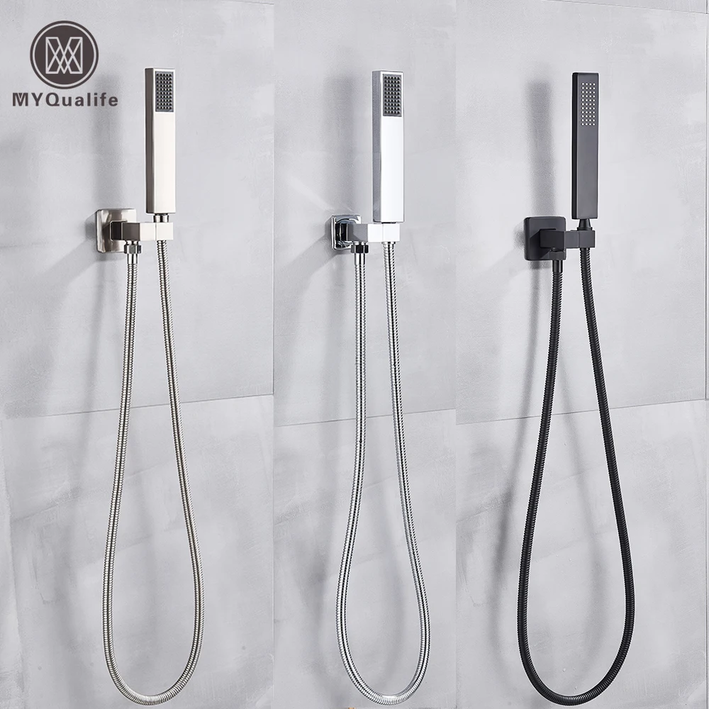 Bathroom Black ABS Handshower Head 150cm stainless Shower Hose Replace Faucet Head Wall Mounted Faucet Accessor shower head,handheld shower head