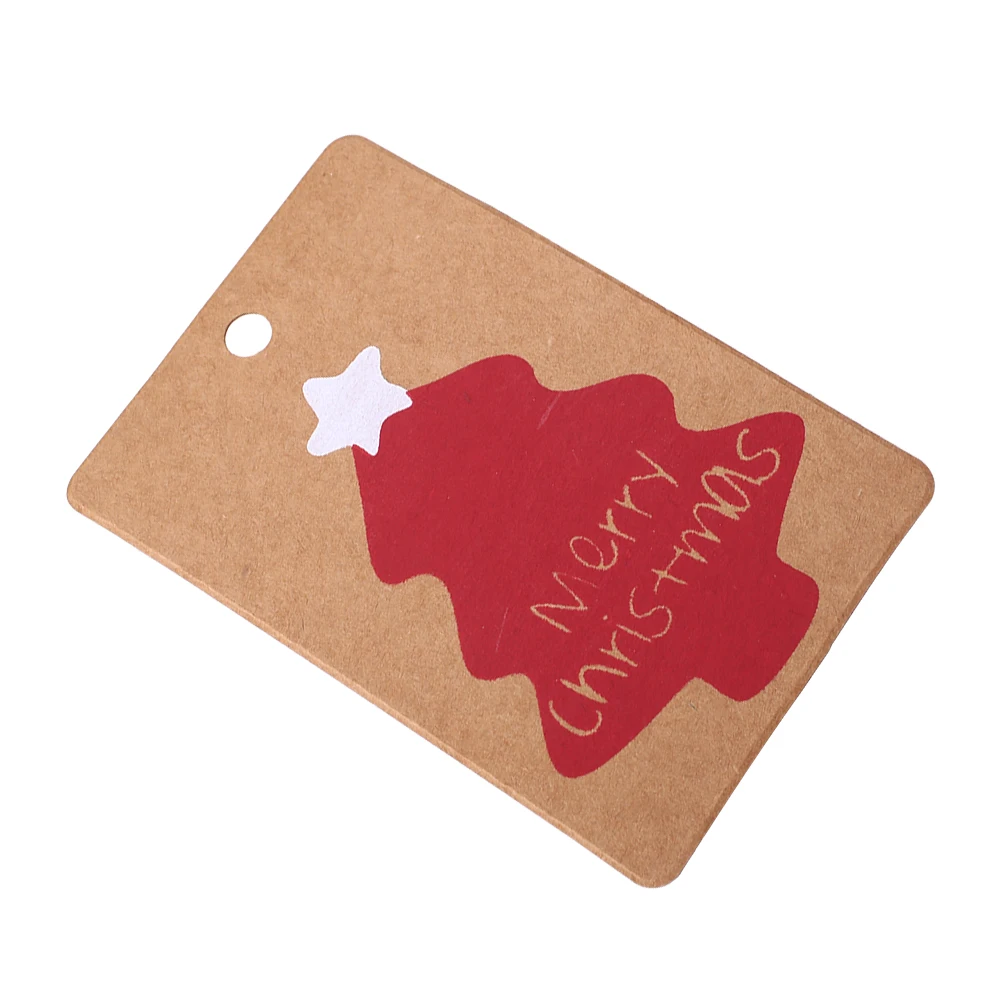 50Pcs Paper Christmas Wedding Party Hanging Label Tags Greeting Cards Home - Цвет: christmas tree