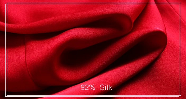 Высококачественная 92% шелковая женская блуза, одноцветная, 2 цвета, круглый вырез, с оборками с длинными рукавами, повседневные топы, элегантный стиль, новая мода