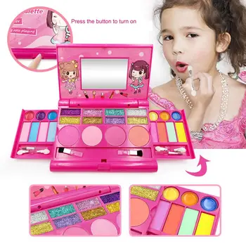 

Princess Children's Makeup Cosmetics Playing Box Set Playes Makeup Girl Toy Lipstick Eye Shadow Kit For Kids