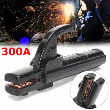

300A Electrode Holder Stick Welding Rod Copper Mini Cable Welding Clamps Heat Resistant