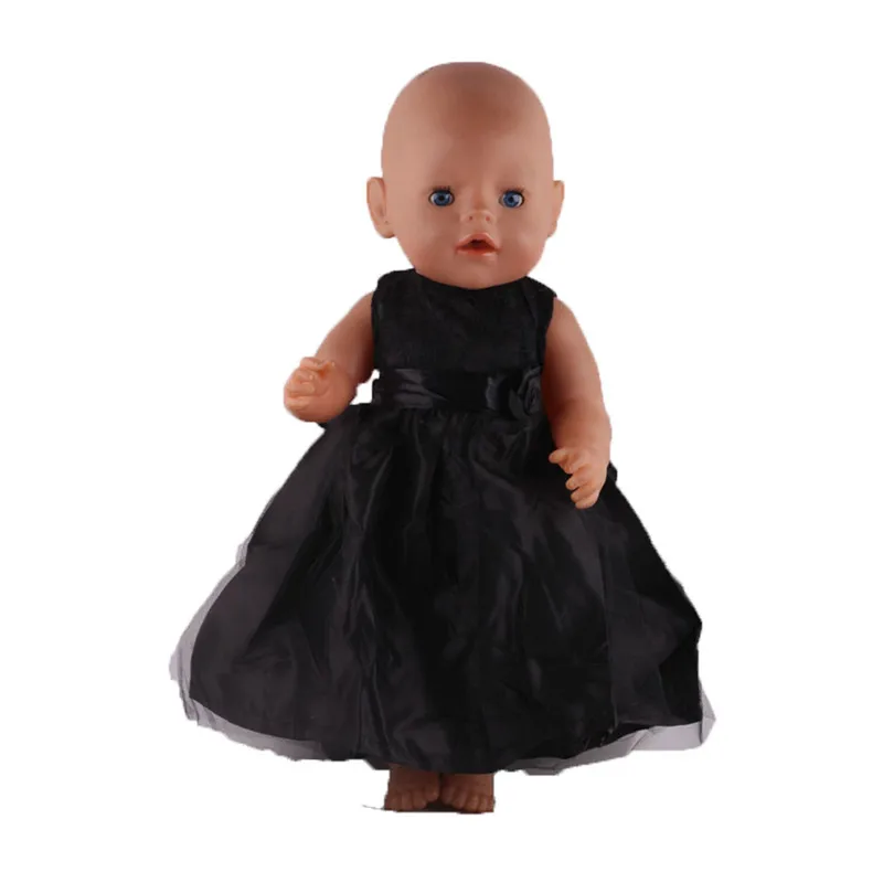Black Series Skirt Sweater Fashion Fit 18-Inch American Doll And 43cm Reborn Baby Doll, Our Generation, Christmas Gifts For Girl 14