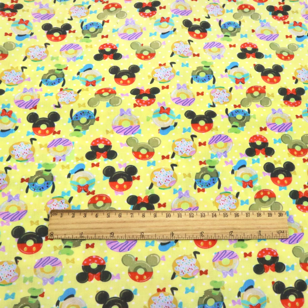 50*140 см мультфильм печатных хлопчатобумажная ткань DIY ткани лоскутное Telas Швейные Детские игрушки постельные принадлежности одеяло Tecido украшения, c3416