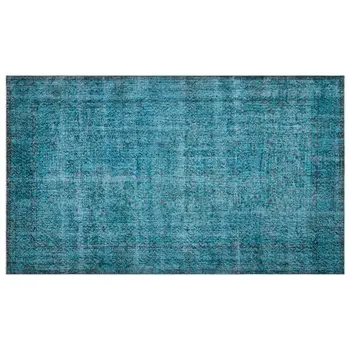 

Handmade Turquoise Vintage Overdyed Turkish Area Rug 155x267 Cm-5'1''X8'9''