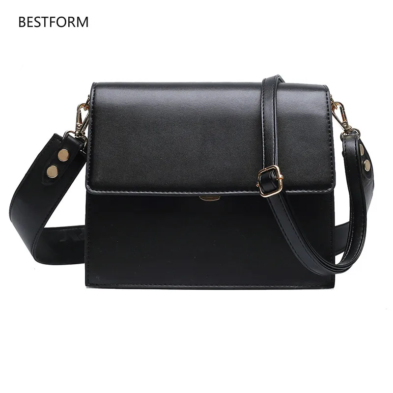 

BESTFORM 2019 new Classic upgraded cover type women's small square bag women's Messenger bag fashion handbags