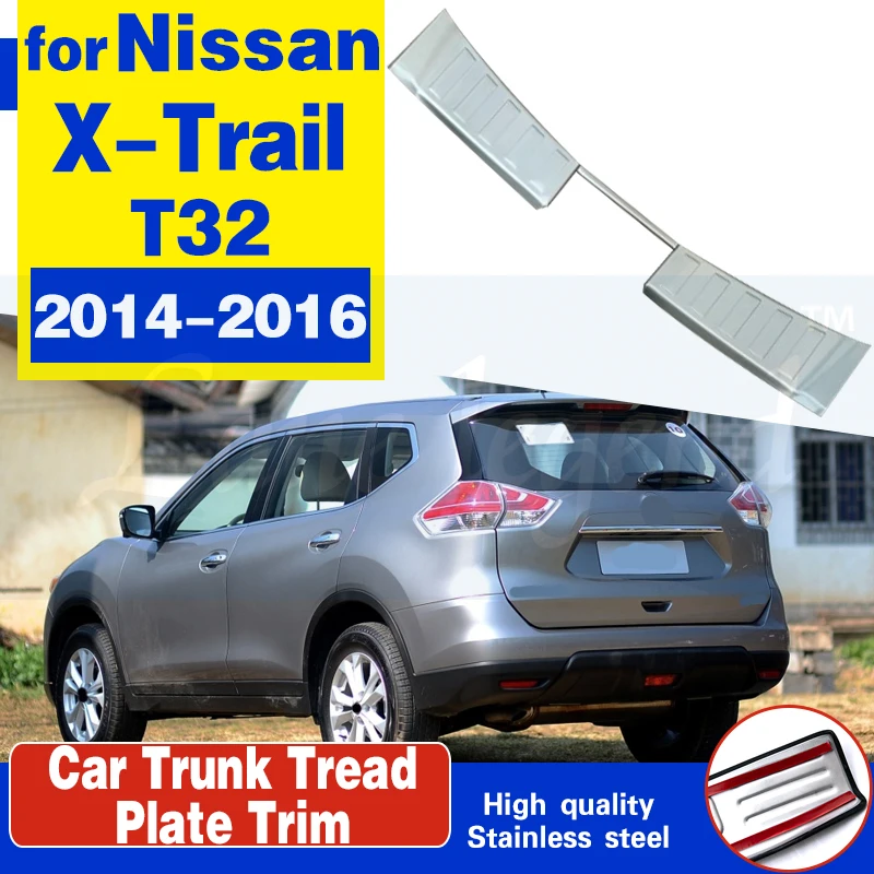 

for Nissan X-Trail X Trail T32 2014 2015 2016 Scuff Plate/Door Sill stainless steel Door Sill Rear Bumper Protector Sill