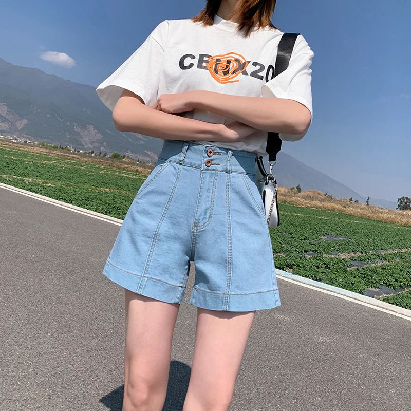 White Jeans Shorts Slim 