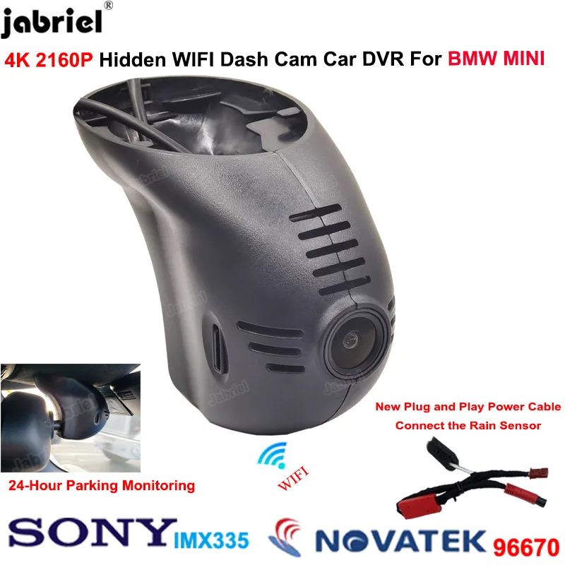

Видеорегистратор с ночным видением, 4K, Wi-Fi, для BMW MINI r56 r57 r58 r59 r60 MINI f54 f55 f56 f57 f60