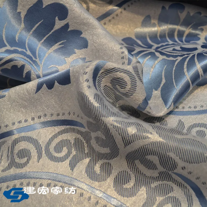 

Cationic Jacquard Shading, Heat Insulation and Sound Absorption European Jacquard Embroidered Curtain