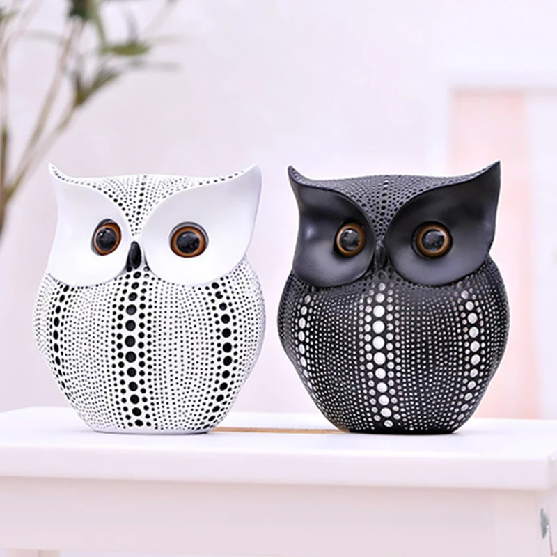 Cena Styl skandynawski sowa Ornament żywica Ornament dekoracyjny śliczny samochód domu dekoracja biurowa