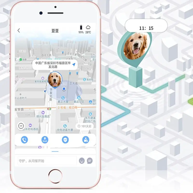Gps-трекер для домашних животных, ошейник для собак, кошек, gps LBS, трекер для позиционирования, анти-потеря SOS