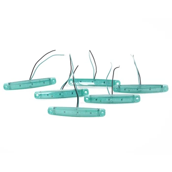 

6pcs Set Auto Side Marker Light Wear-resistant Moisture-proof 9 LED Green Bulbs