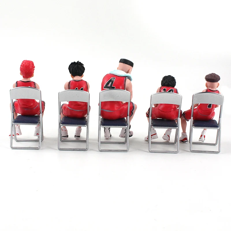 9-11cm 5Pcs/set SLAM DUNK Hanamichi Sakuragi Rukawa Mitsui Hisashi Akagi Miyagi Ryota PVC Action Figures Model Toys