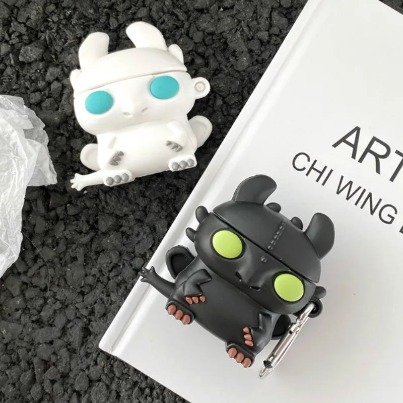 

Dinosaur Case for Airpods 1 2 3 Bluetooth Earphone Case for Airpods Pro Accessories Protective Cover Cute Silicone with Keychain