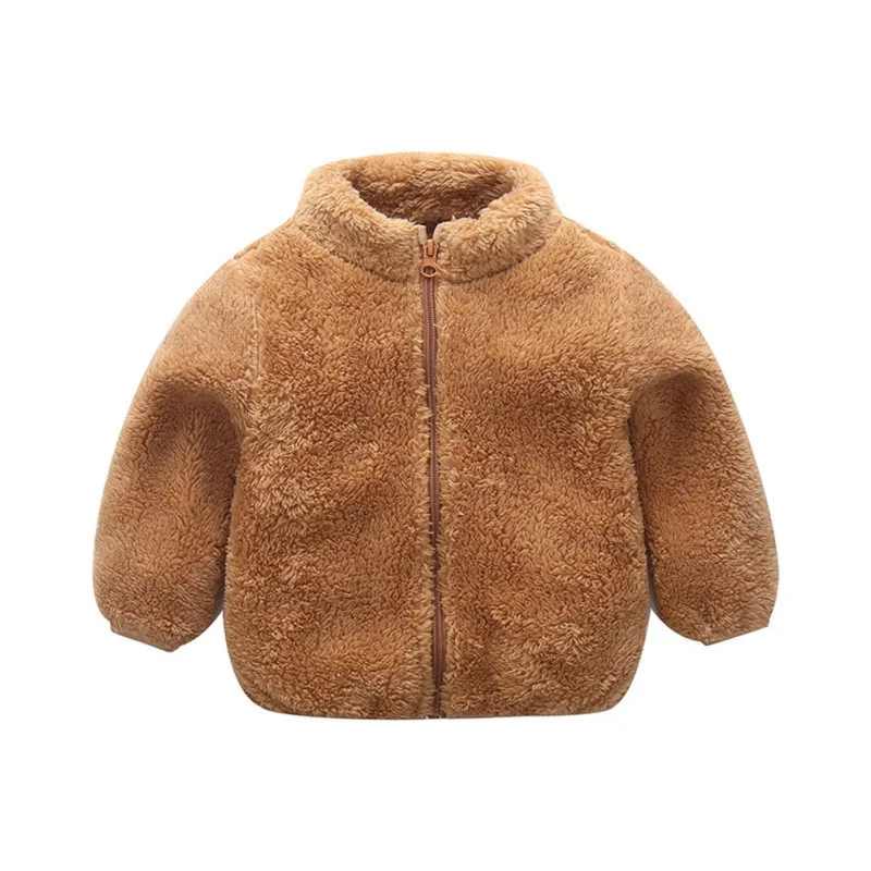 Осенне-зимние куртки для маленьких мальчиков теплая детская одежда для девочек симпатичное однотонное пальто с капюшоном, куртка модная верхняя одежда, новинка года, Детское пальто