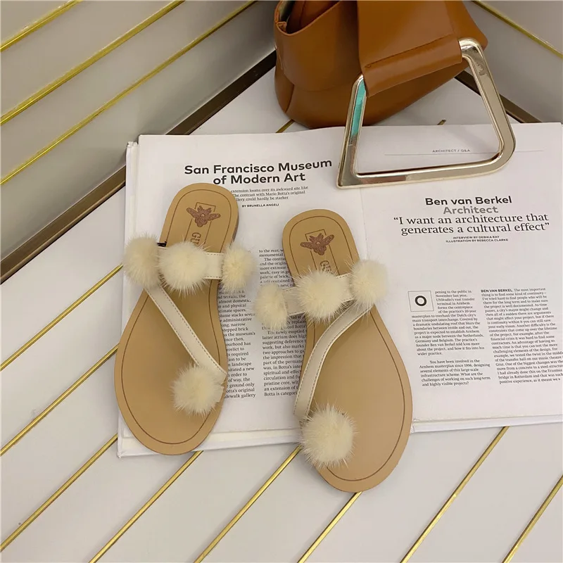 DEAT/модные летние туфли на квадратном каблуке с открытым носком шерстяной шарик