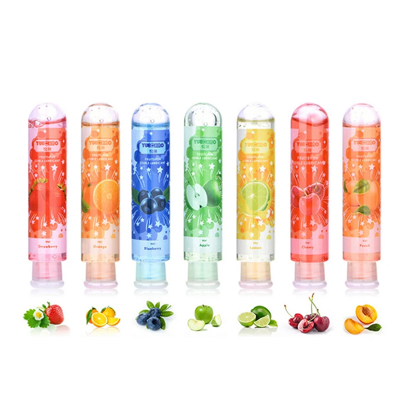 80ml Fruit Flavor Sex Lubricant Orgasm Body Massage Oil Lube Anal Water Based Lubricants Sex Oil