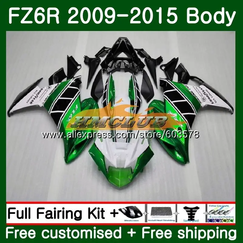 Корпус для YAMAHA FZ6N FZ6 R FZ-6R 2009 2010 2011 2012 2013 2014 2015 62CL. 1 цвета: зеленый черный FZ 6R FZ6R 09 10 11 12