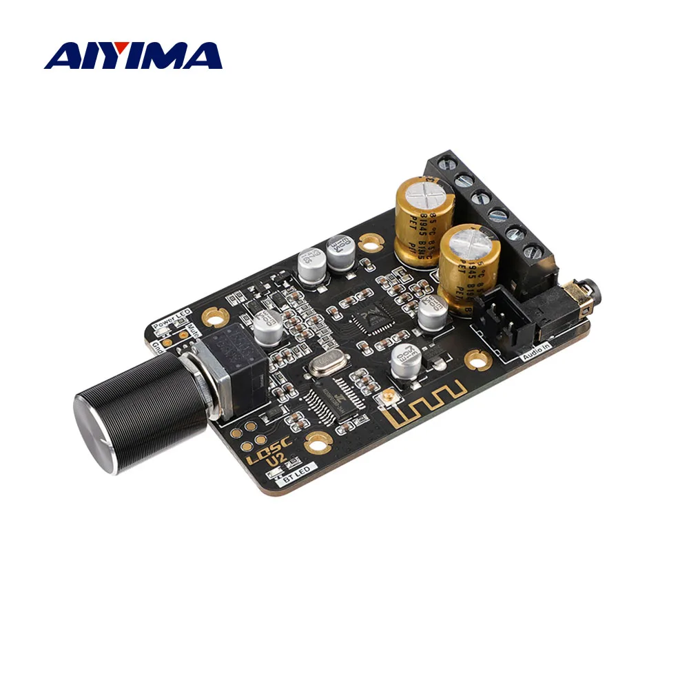 Placa Amplificadora de Potência Estéreo Bluetooth 5.0 Amplificador de Som Áudio para Amp Speaker Faça Você Mesmo dc 12v24v 15w x 2.0 Aiyima-pam8620