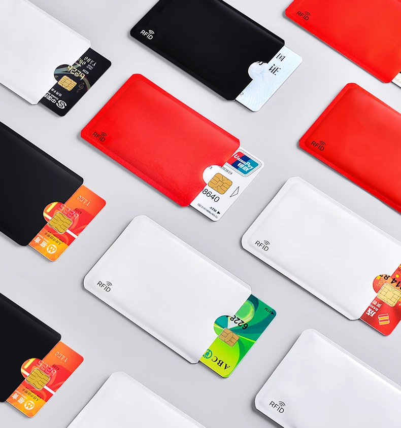 High quality Anti Degaussing Theft Ultra Thin Bank Card Cover New Anti Rfid Blocking Reader Lock Card Holder ID Credit Case wallet card holder card holder credit card holder id card holder