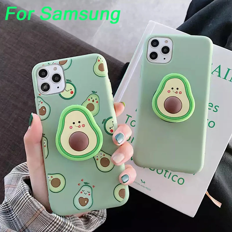 Мягкий силиконовый 3D чехол с авокадо для Samsung A21S A01 A11 A31 A41 A51 A71 A10S A70 A10 держатель S20