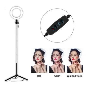 

Removable Selfie Stick Selfie Led Ring Light for Makeup with Stand Tripod Phone Holder Lamp for Live Photography Shooting Video
