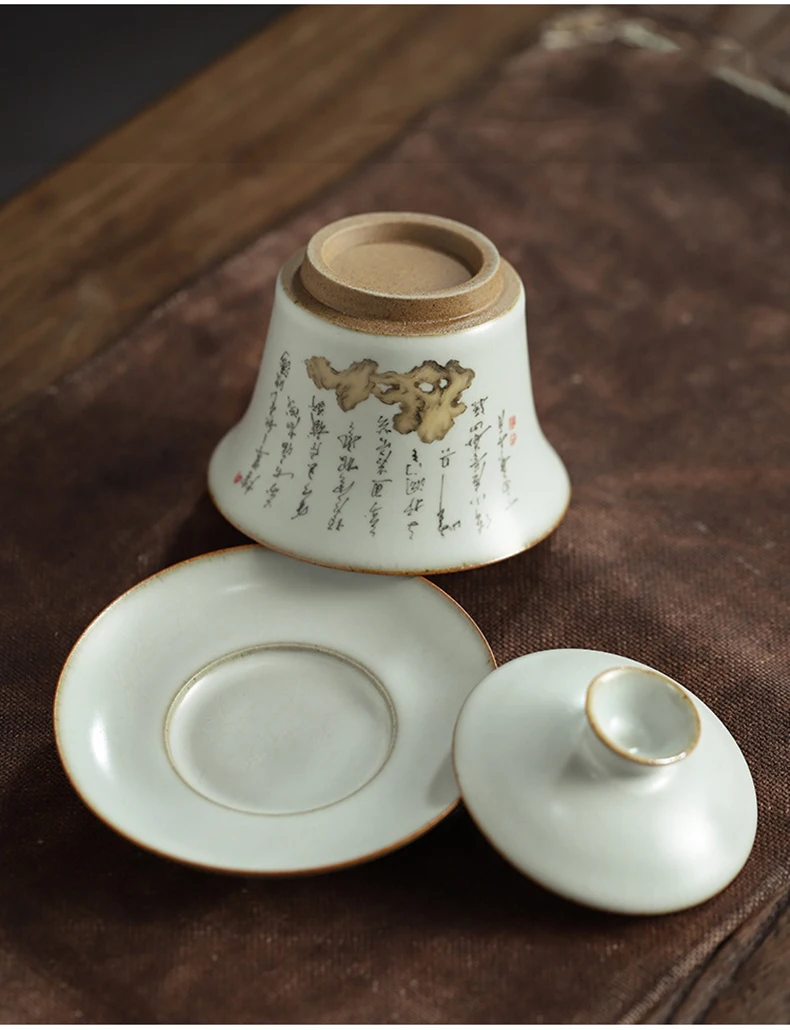 Керамический гайвань 160 мл чайный горшок для пуэр Gaiwan чайная чаша блюдце набор крышек мастер чашка контейнер посуда для напитков чайная посуда чайная супница ремесла