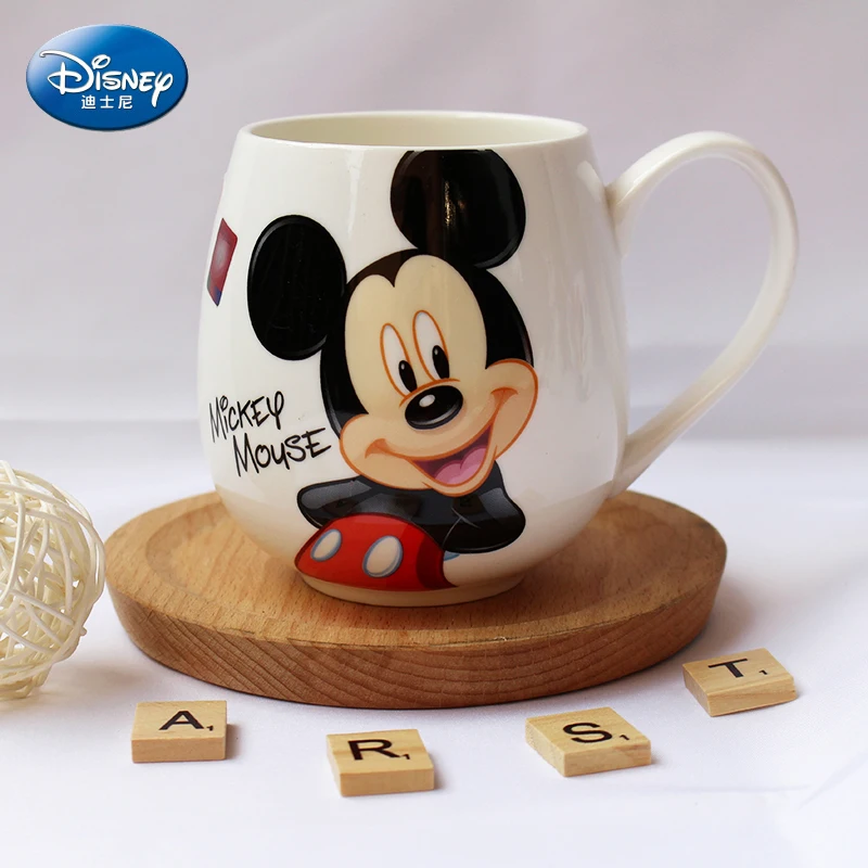 300ML Disney Mickey Mouse Minnie Mouse Coffee Mugs Cute Cartoon Donald Milk Mugs Creative Fashion Mugs Handle Kids Water Cup - Image 5