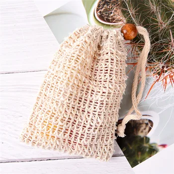 

1 PC Natural Exfoliating Soap Bags Handmade Sisal Soap Bags Natural mesh Soap Saver Pouch Holder Bath Soap Holder bathroom New
