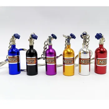 

FLYJ Car Turbo NOS Keychain Nitrogen Bottle Metal Key Chain Key Ring Stash Pill Box Storage
