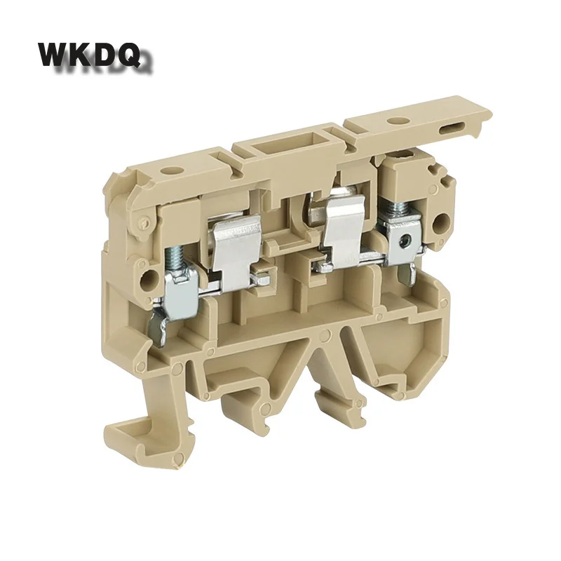 ASK 1EN Fuse Termin Connector 4mm SAK Type Screw Connection Electric Wire Cable Connect Din Rail Terminal Block 10Pcs wire connectors din rail terminal block